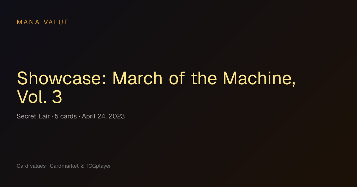 Showcase: March of the Machine, Vol. 3 — card values